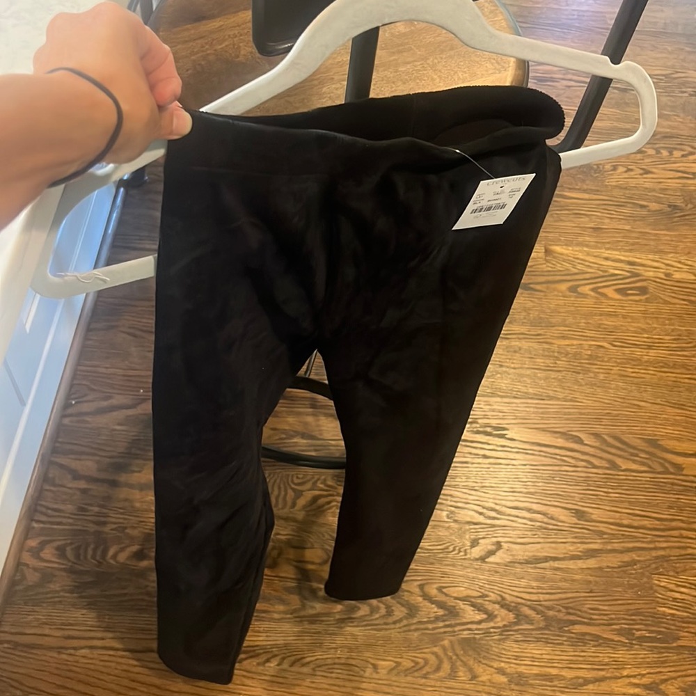 Brand new, unworn with tags black corduroy leggings, size 10